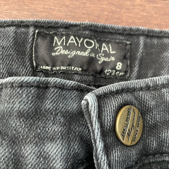 Mayoral Boys size 8 Black distressed Jeans - Picture 4 of 9